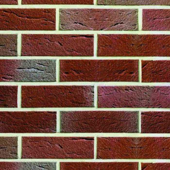 Кирпич клинкерный пустотелый ABC 0559 Teklenburg bunt-geflammt handform-besandelt с песком, 240х115х71 мм